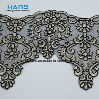 2018 New Design Embroidery Lace on Organza (HC-1825)