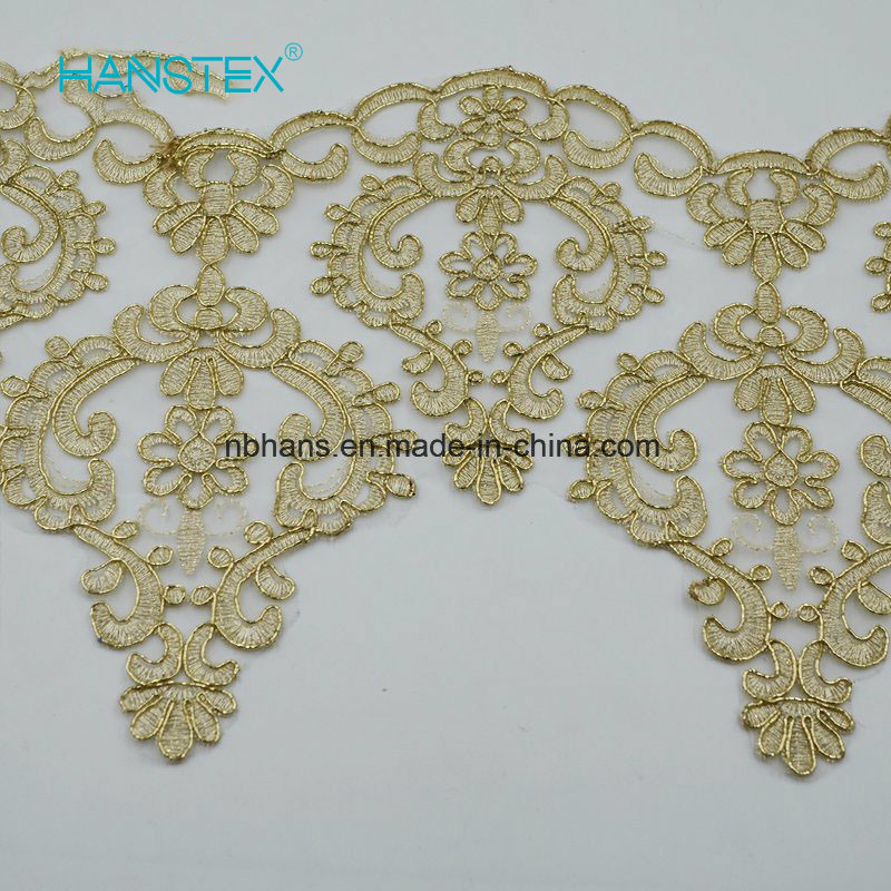 Hans Competitive Price Strong New Design Embroidery Lace on Organza