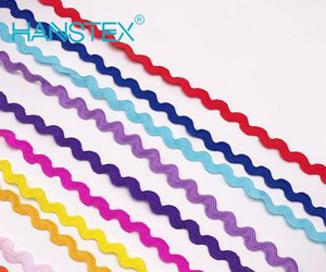 High Quality Wholesale 3mm Polyester Zig-Zag (Ric-Rac) Ribbon Lace Tape