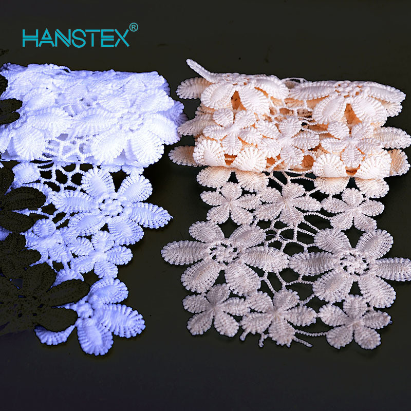 Hans Customized Logo New Arrival Teal Lace Fabric