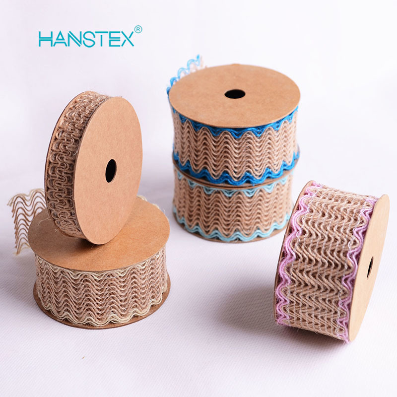 Hanstex Wholesales New Style Custom Design Jute Burlap Lace Trimming
