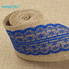 Hans Natural Jute Lace Trimming Ribbon with Colorful Lace Trims Tape for DIY Decor