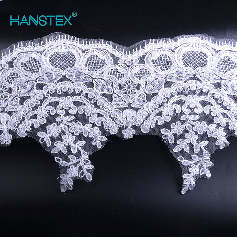Hans China Factory Latest Arrival Lace Fabric with Beads