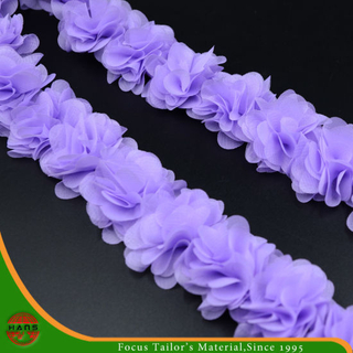Purple Colors Satin Flowers for Decorationwith Fabric (HSXC-1706)