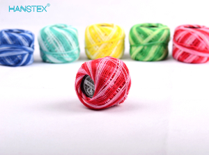 100% 9s/2 Pearl Cotton Balls Thread Combed Mercerized and Gassed Sewing (Embroidery) Thread for Crochet & Knitting