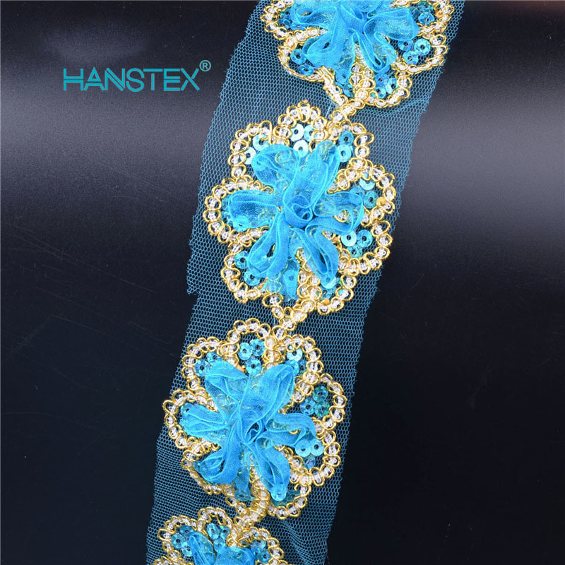 Hans Chinese Supplier Stylish Lace Trim Embroidery Applique