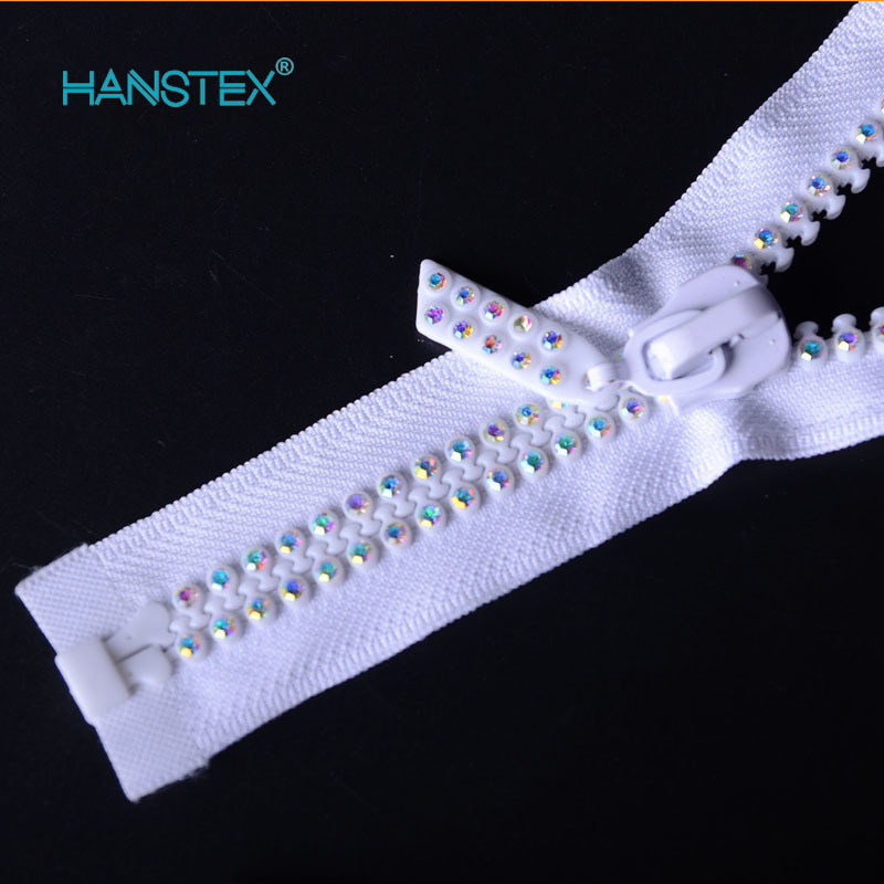 Hans Hot Selling Promotional Zipper with Stone