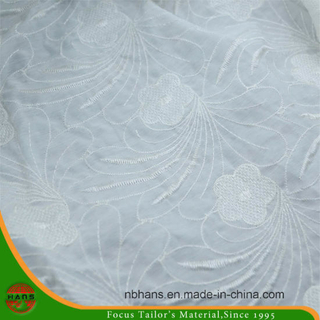 Single Embroidery Polyester Fabric for Garment (HAEF160011)