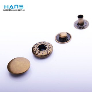 Hans Gold Supplier Fashion Metal Spring Snap Button