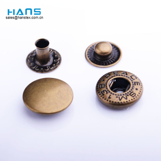 Hans Factory Price Custom Colored Brass Snap Buttons