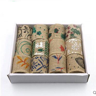 Hans China Supplier Garment Accessories Custom Printed Burlap Ribbon
