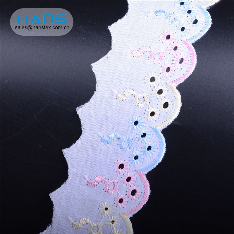 Hans Cheap Price Garment Accessories Embroidery T/C Lace