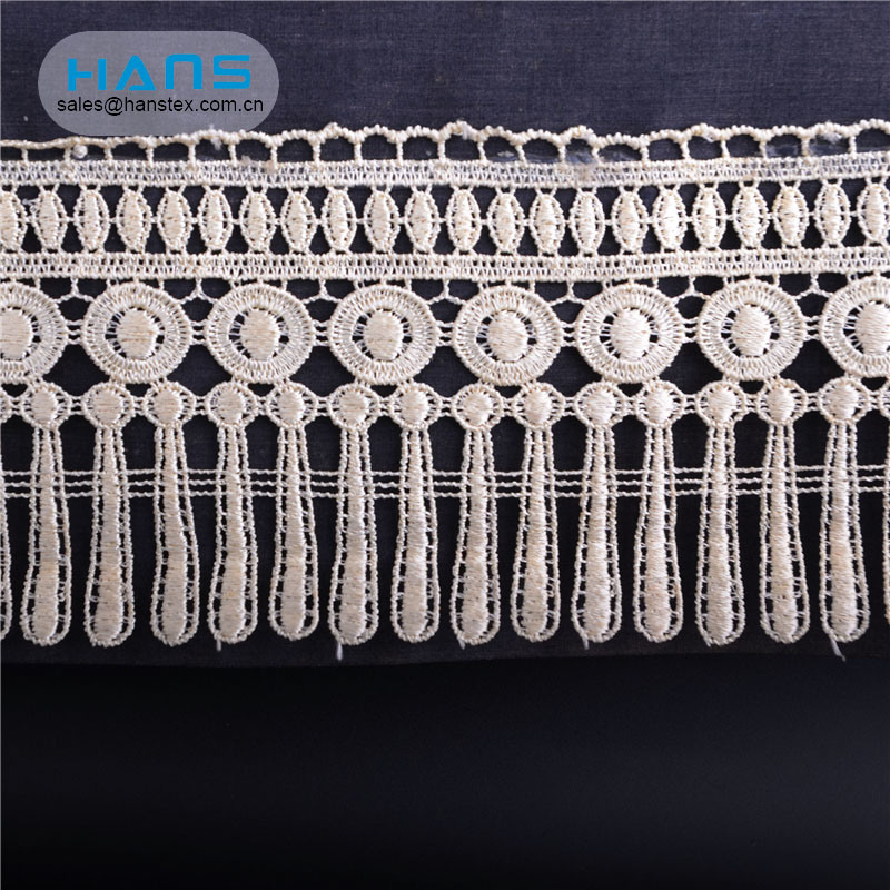 Hans Easy to Use White White Guipure Lace Fabric
