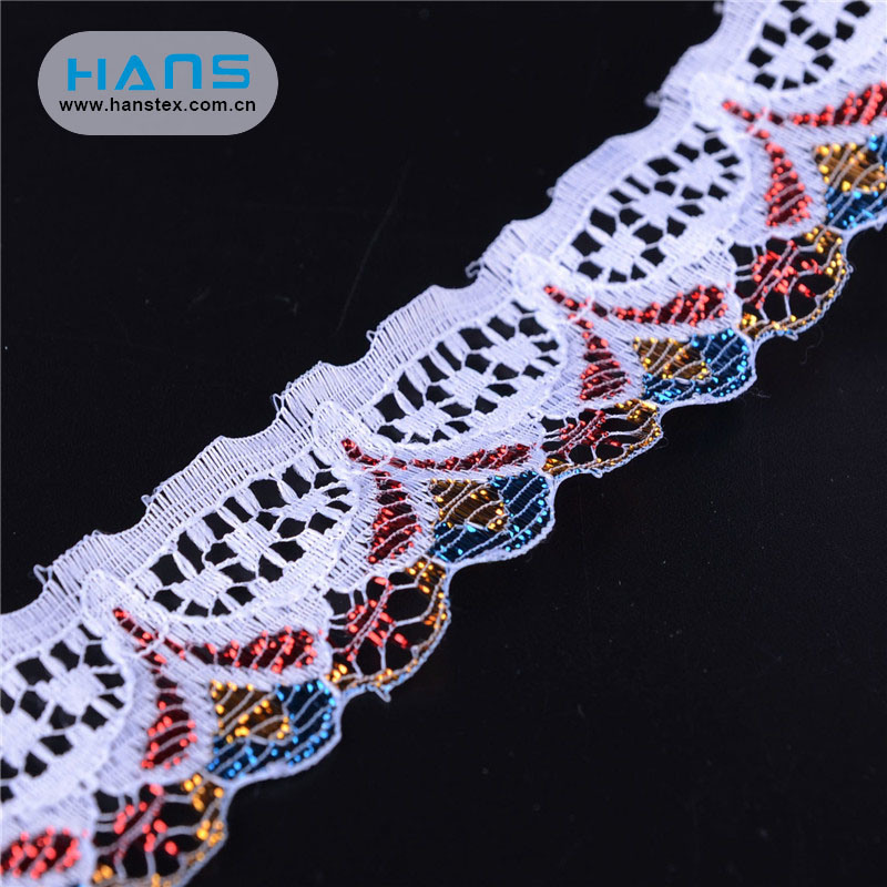 Hans Custom Manufactured Colorful Diamond Lace Fabric