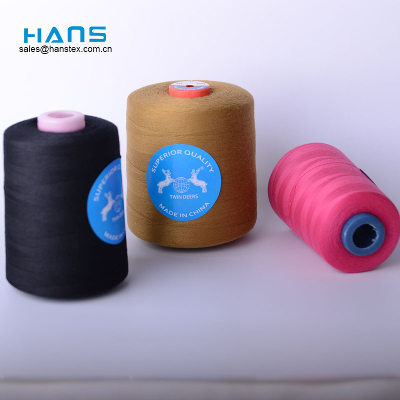 Hans Factory Direct Sale Bright Color 100% Polyester Spun Yarn